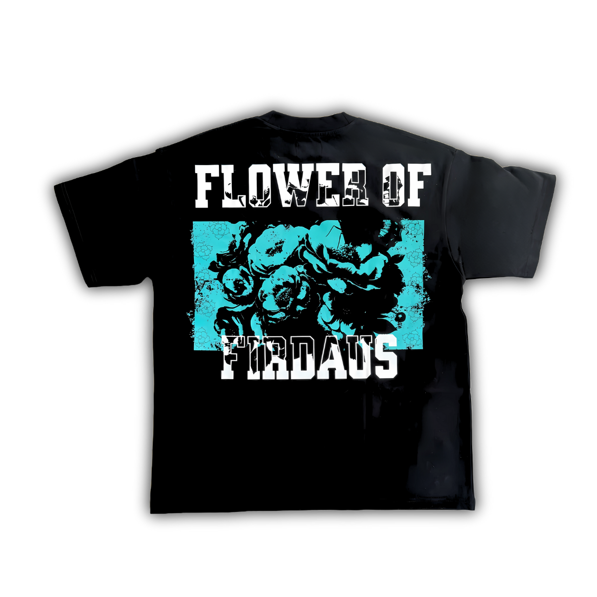 "Flower of Firdaus" Black Tee